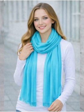 Solid Color Cut Fringe Shawl Scarf
