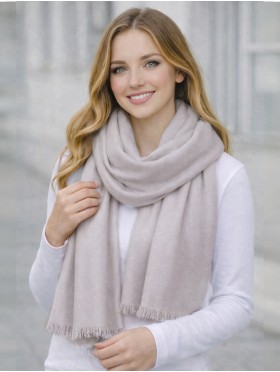 Solid Color Cut Fringe Shawl Scarf