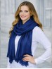 Solid Color Cut Fringe Shawl Scarf