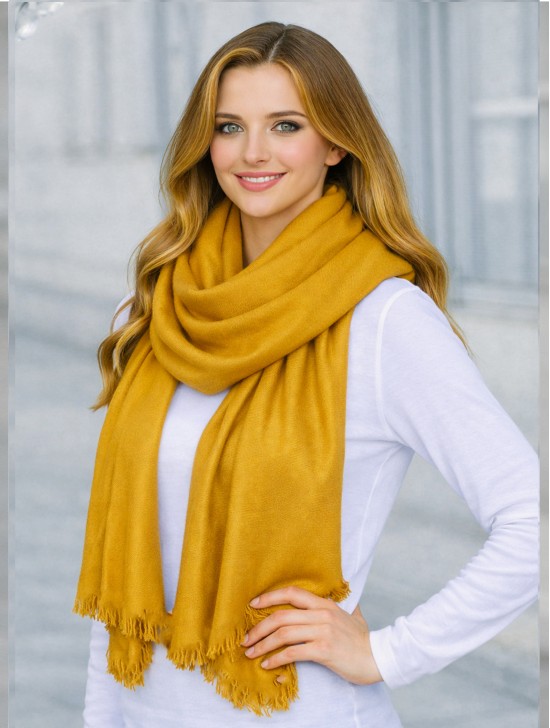 Solid Color Cut Fringe Shawl Scarf Solid Color Cut Fringe Shawl Scarf