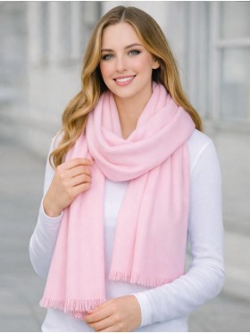 Solid Color Cut Fringe Shawl Scarf