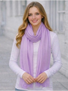 Solid Color Cut Fringe Shawl Scarf