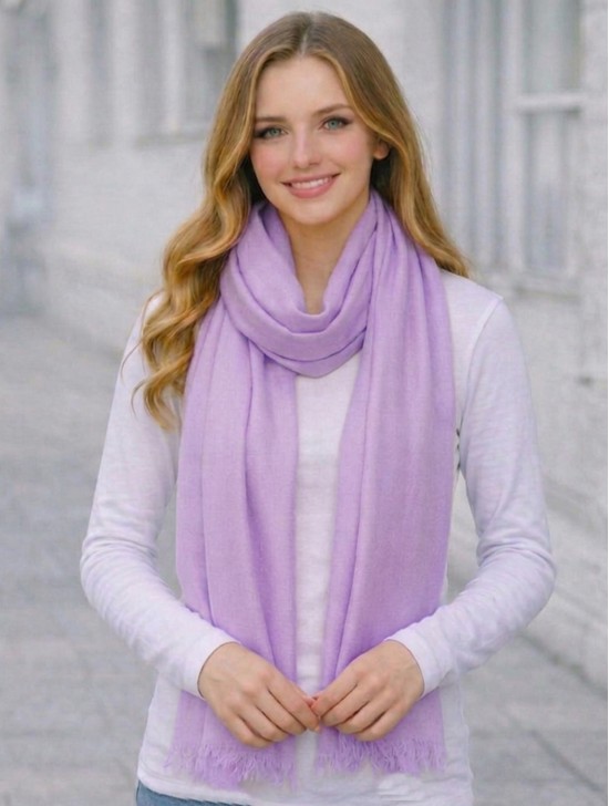 Solid Color Cut Fringe Shawl Scarf Solid Color Cut Fringe Shawl Scarf