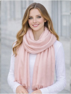 Solid Color Cut Fringe Shawl Scarf