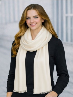 Solid Color Cut Fringe Shawl Scarf