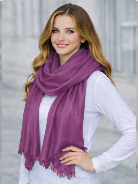Solid Color Cut Fringe Shawl Scarf
