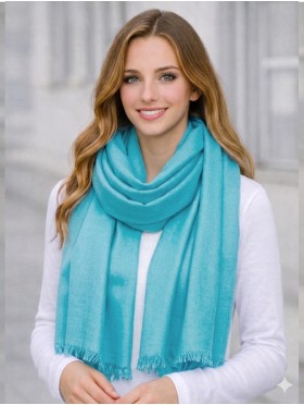 Solid Color Cut Fringe Shawl Scarf