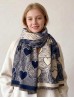 Cashmere Feeling Heart Print Premium Scarf Cashmere Feeling Heart Print Premium Scarf