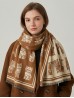 Cashmere Feeling Cat Print Premium Scarf