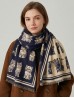 Cashmere Feeling Cat Print Premium Scarf