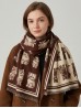 Cashmere Feeling Cat Print Premium Scarf