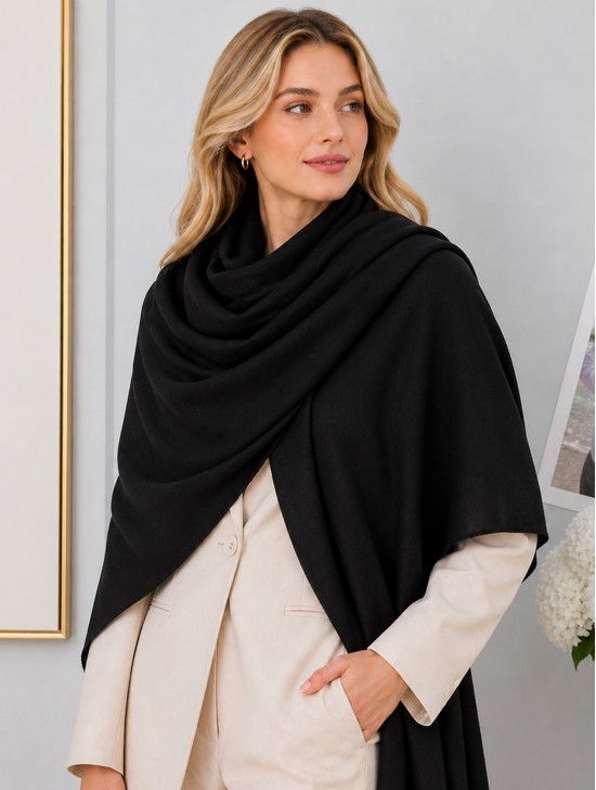 Soft Cotton Feeling Solid Color Scarf