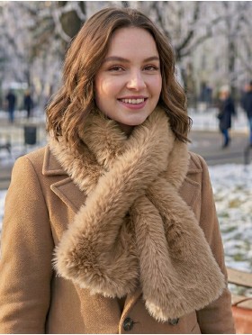 Faux Fur Plush Premium Scarf