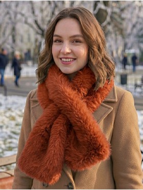 Faux Fur Plush Premium Scarf