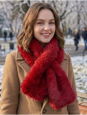 Faux Fur Plush Premium Scarf