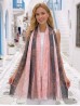 Two-Tone Leaves Print Fashion Shawl Scarf W/ Cut Tassels Two-Tone Leaves Print Fashion Shawl Scarf W/ Cut Tassels
