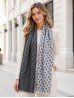 Two-Tone Polka Dot Print Fashion Shawl Scarf W/ Cut Tassels Two-Tone Polka Dot Print Fashion Shawl Scarf W/ Cut Tassels