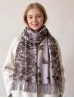 Cashmere Feeling Floarl Print Premium Scarf