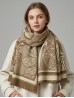 Cashmere Feeling Leaves Print Premium Scarf Cashmere Feeling Leaves Print Premium Scarf
