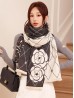 Diamond & Flower Print Premium Scarf