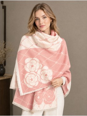 Diamond & Flower Print Premium Scarf