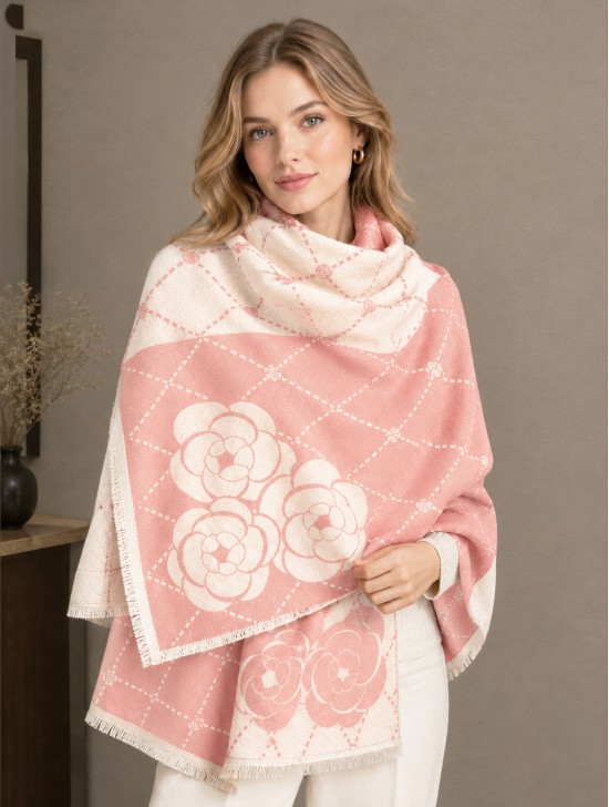 Diamond & Flower Print Premium Scarf Diamond & Flower Print Premium Scarf