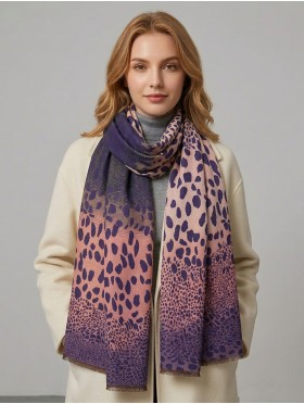 Reversible Cashmere Feeling 3 Tone Print Premium Scarf