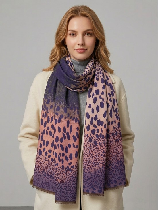 Reversible Cashmere Feeling 3 Tone Print Premium Scarf Reversible Cashmere Feeling 3 Tone Print Premium Scarf