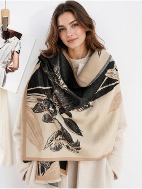 Floral Print Blanket Scarf 