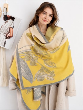 Floral Print Blanket Scarf 