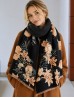 Reversible Floral Design Blanket Scarf
