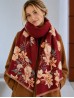 Reversible Floral Design Blanket Scarf Reversible Floral Design Blanket Scarf