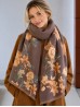 Reversible Floral Design Blanket Scarf Reversible Floral Design Blanket Scarf