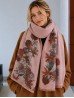 Reversible Floral Design Blanket Scarf Reversible Floral Design Blanket Scarf