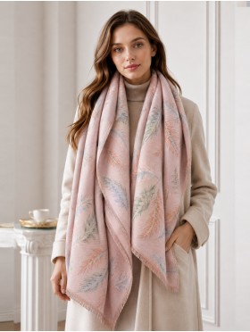 Reversible Feather Design Blanket Scarf