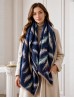 Reversible Feather Design Blanket Scarf