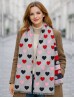 Reversible Heart Design Blanket Scarf Reversible Heart Design Blanket Scarf