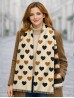 Reversible Heart Design Blanket Scarf