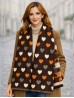 Reversible Heart Design Blanket Scarf