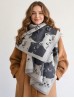 Cozy Cat Design Blanket Scarf