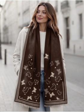 Butterfly & Hearts Design Blanket Scarf