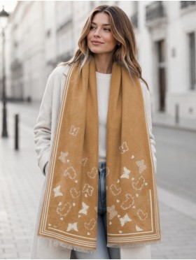 Butterfly & Hearts Design Blanket Scarf