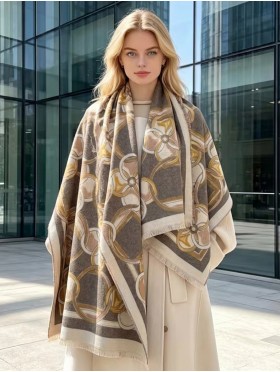 Geometric Design Blanket Scarf