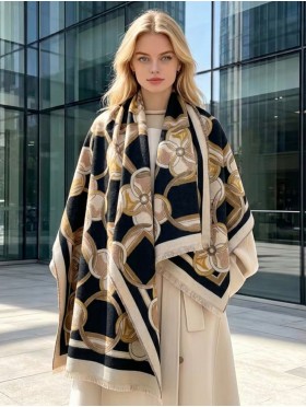 Geometric Design Blanket Scarf