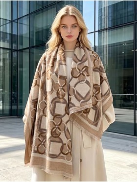 Geometric Design Blanket Scarf