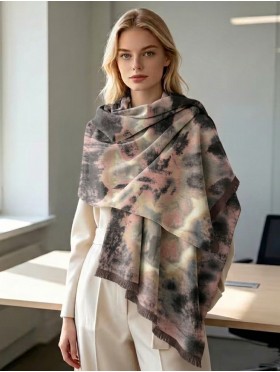 Tie-Dye Design Blanket Scarf