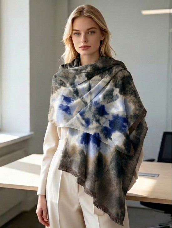 Tie-Dye Design Blanket Scarf