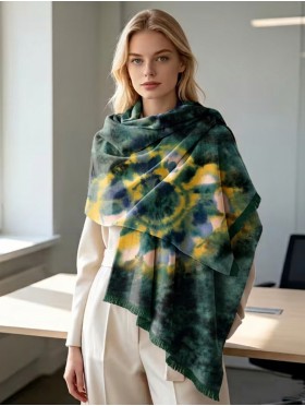 Tie-Dye Design Blanket Scarf