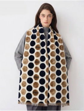Polka Dot Design Blanket Scarf
