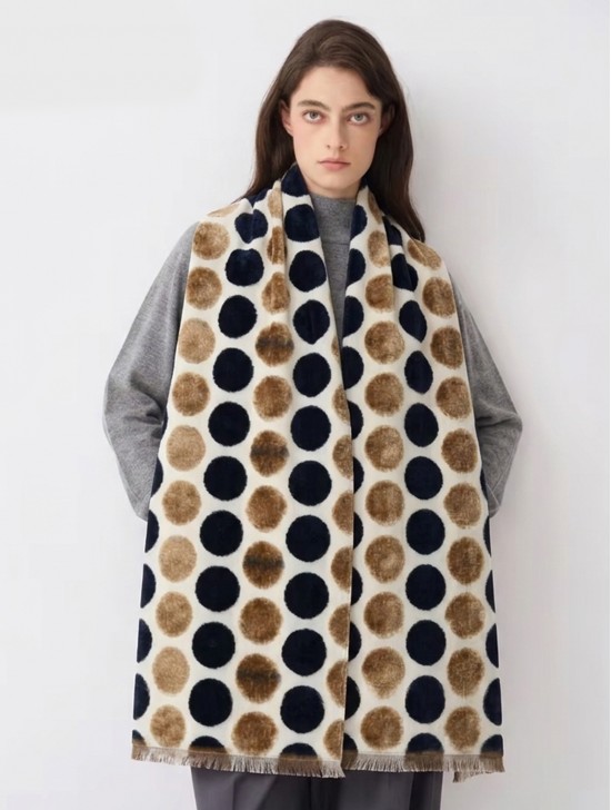 Polka Dot Design Blanket Scarf